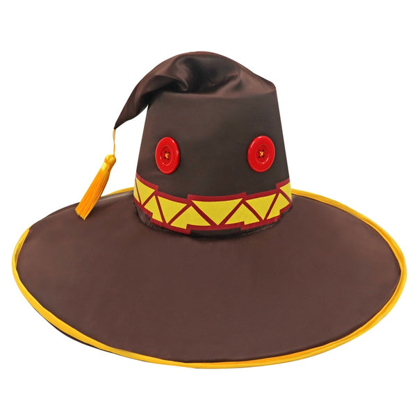 Megumin wig Cosplay Accessory Costume Adult Women Halloween Party Headwear Witch Hat Peaked Cap Megumin Cloak