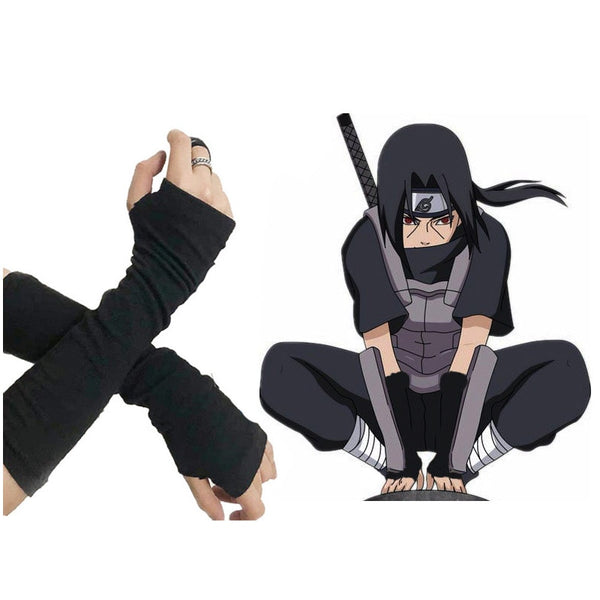 Japanese Hot Anime Kakashi Black Glove Cosplay Man Women Block Keep Warm Cuff Mitten Cosplay Costume Accessories