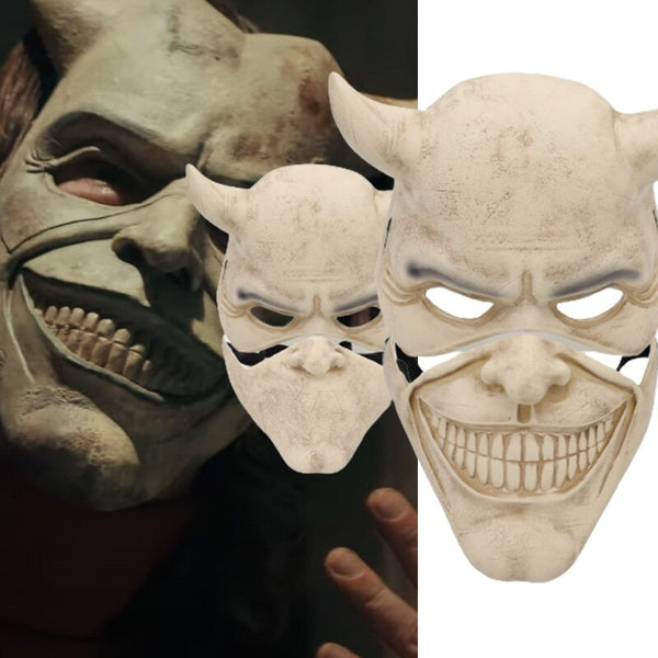 The Black Phone Mask Grabber Albert Horror Máscara Halloween Costume Horn Latex Devil Demon Scary Skull Ghost Cosplay Movie Prop