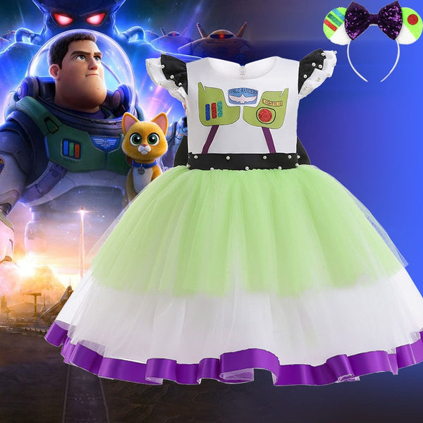 Movie Costume Buzz Cosplay Lightyear Evening Dress Kids Clothes Halloween Girls Prom Party Dresses Vestidos