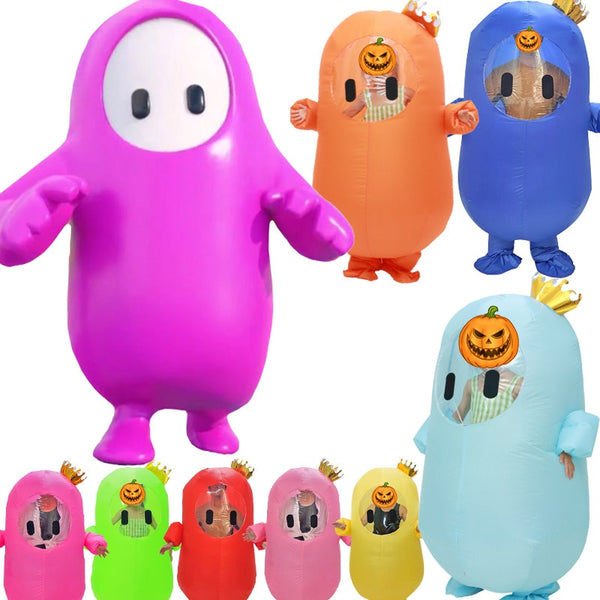 Inflatable Costume Girl Women Men Kid Adult Fall Jellybean Game Guy Anime Cosplay Halloween Birthday Party Disfraz Inflable Suit