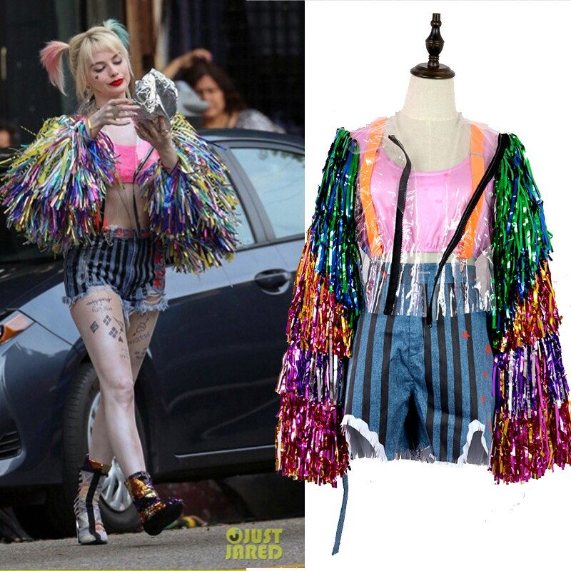 Movie Cosplay Harley Quin Costume Birds Prey Cosplay Women uniform Coa