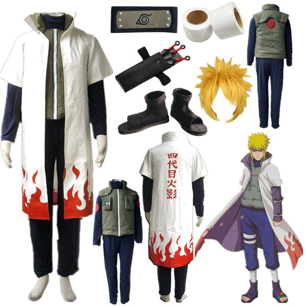 Anime cosplay Minato Namikaze The Fourth Hokage Cosplay suit  Full Set Simple version  Halloween costume comic cosplay