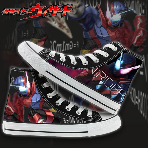 Anime Masked Rider Kamen Rider Hongo Takeshi Canvas Shoes Cosplay Sneakers Spring Autumn Men Women Student Graffiti Sport Shoes
