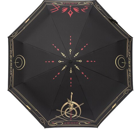 Anime Fate/Grand Order Cosplay Mash Kyrielight Jeanne d'Arc Fold Umbrella Men Women Anti-UV Parasol Travel Umbrella Fans Gifts