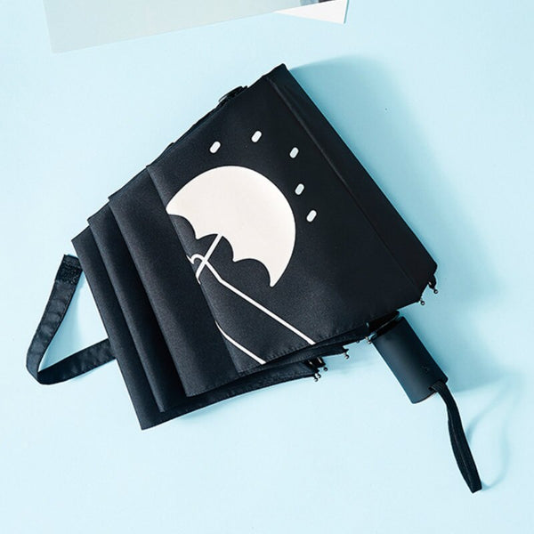 Printing Folding Umbrella Fashion Creative Pocket Anime Automatic Umbrella Reverse Academy Regenschirm Household Items YY50YS