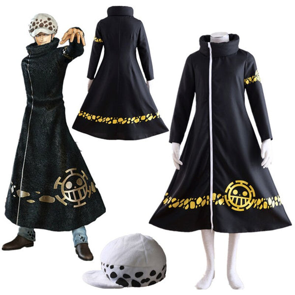 Anime cosplay One P Piece Trafalgar Law long coat Halloween Cosplay Costume
