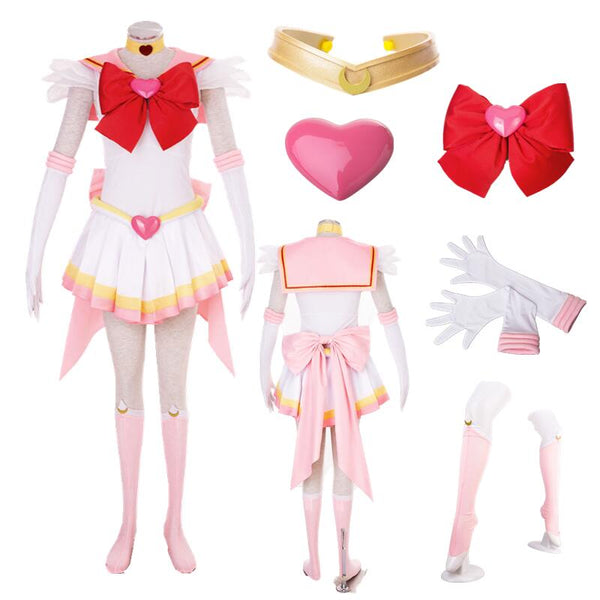 Anime cosplay Sailor stars Small Lady Chibi Usa Chibiusa Pink dress Costumes Cosplay Halloween