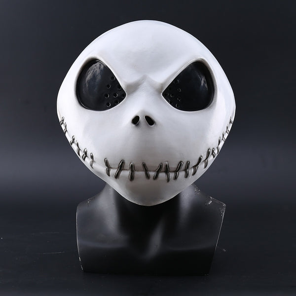 The Nightmares Christmas Jack Skellington White Latex Mask Movie Cosplay Props Halloween Party Mischievous Horror Mask
