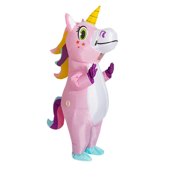 Adult Pink Full Body Unicorn Inflatable Anime Cosplay Costume
