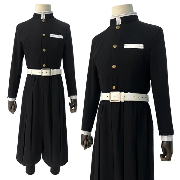 Anime Tomiokaka Giyuuyuu Iguroro Obanaiai Cosplay Costume Golden Buttons Embroidery Black Team Uniform Pants Belt Halloween