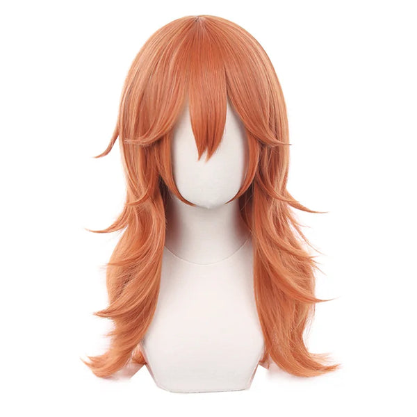 Chainsawaw Cosplay Man Angel Cosplay Devil Orange Brown Anime Wigs Heat Resistant Halloween Party Makimama Wigs
