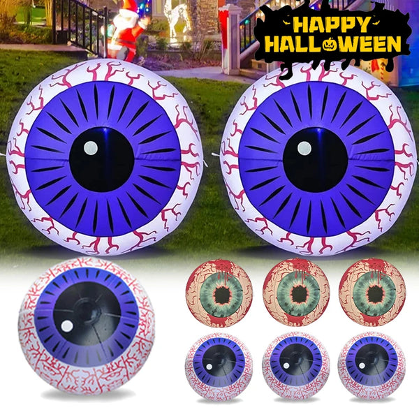 Giant Inflatable LED Eyeball Decor Remote Color Changing Halloween Christmas Ball Waterproof Party Lighting for Garden Display