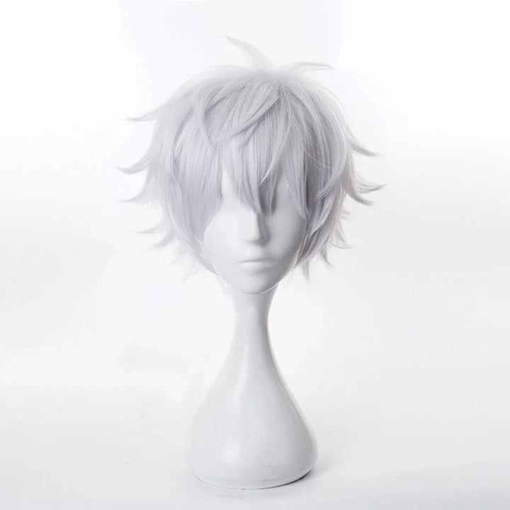 White wig on a mannequin head with 'Everyday Cosplay' logo in the corner.