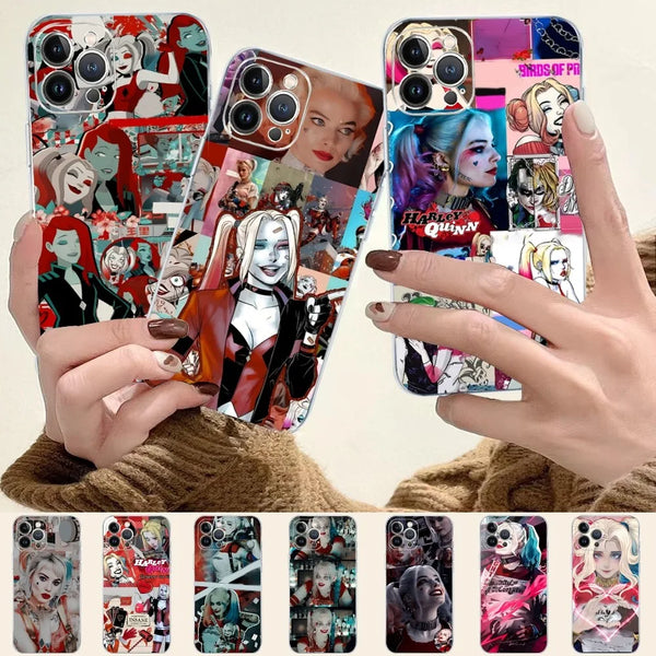 H-Harley-Q-Quinn Phone Case Silicone Soft for iphone 15 14 13 12 11 Pro Mini XS MAX 8 7 6 Plus X XS XR Cover
