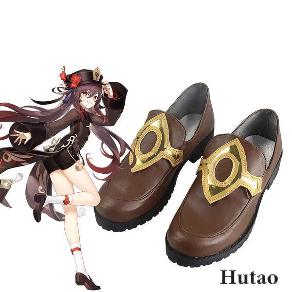 Impact Hutao Cosplay Shoes Anime Chinese Style Halloween for Women Game