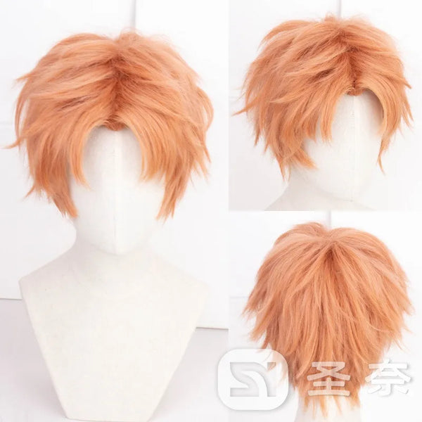 Light and Night Carnival Cosplay Jesse Costume Wig Short Light Brown Heat Resistant Synthetic Halloween Party Wigs + Wig Cap