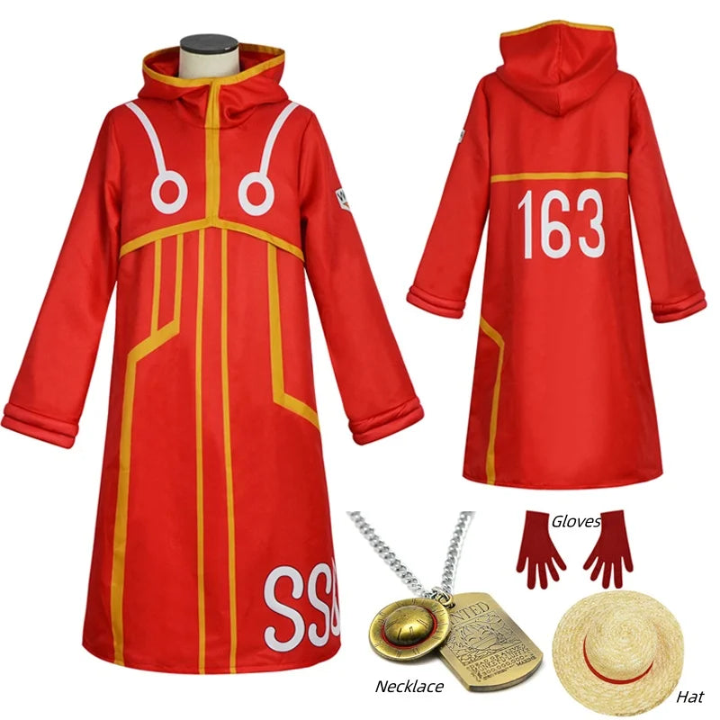 Eggheadad Cosplay Island Costume Monkey Robe Costume 163 Luffyfy Jacke ...
