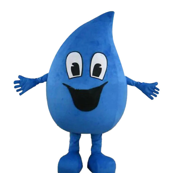 2023 Blue Cute Water Drop Mascot Adult Size Costumes Fancy Dress Christmas Cosplay for Halloween Party Event
