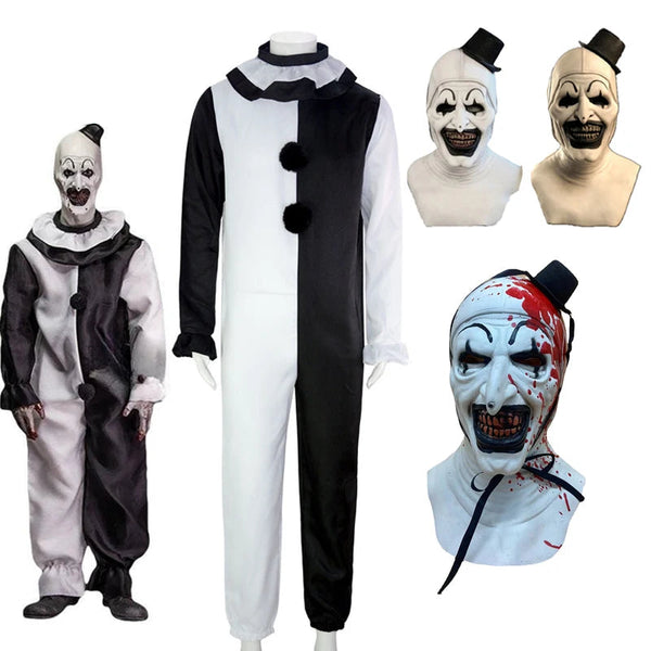 Art The Cosplay Clown Movie 2 Cosplay Costume Jumpsuit Mask Halloween Costumes Mask for Men Women