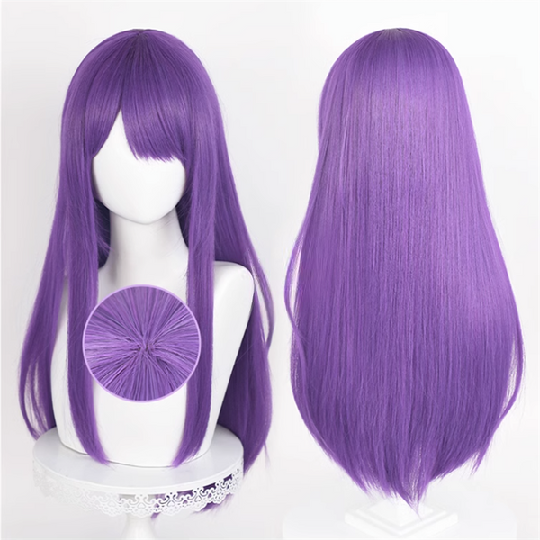 Anime Kubo Won't Let Me Be Invisible Kubo Nagisa Cosplay Wig Purple Long Hair Heat Resistant Synthetic Halloween Party Props