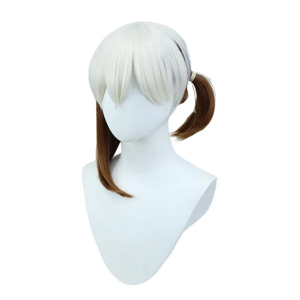 Game Reverse 1999 Medicine Pocket Cosplay Wig  Silver Whited Brown Mixed Gradient Heat Resistant Synthetic Halloween Party