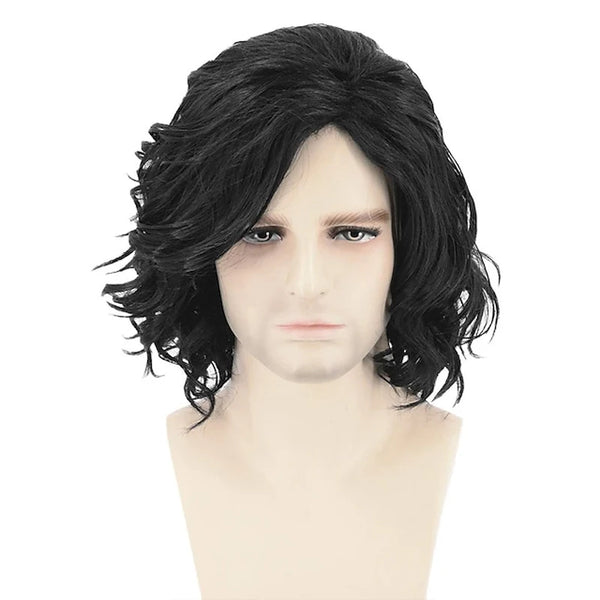Jon Cosplay Snow Wigs Men Women  Heat Resistant Fiber Synthetic Hair Curly  Anime Wigs