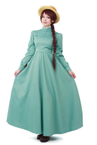 Sophie Hatter Dress Cosplay Howl's Moving Castle Cosplay Women Halloween Costume Long Dress