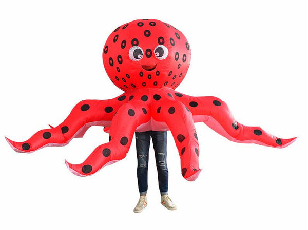 Adult Octopus Inflatable Costume Blow Up Party Costumes Cosplay Mascot Suit Animal Halloween Costumes For Men Women Fancy Dress