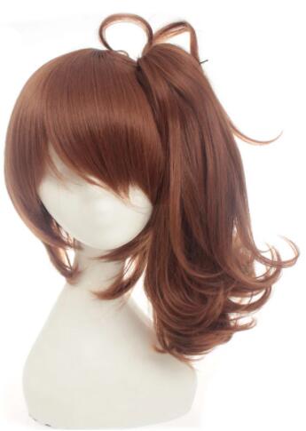 Female's Brothers Conflict Ema Asahina Hinata Brown Synthetic Long Hair Cosplay Wigs Clip on Ponytail Heat Resistance