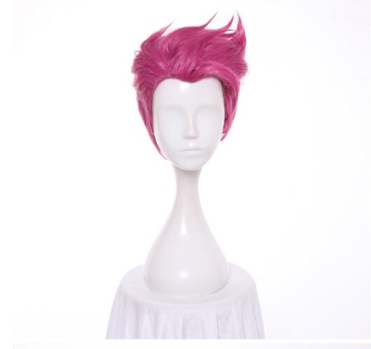 Game Zarya Rose Pink Short Synthetic Hair Cosplay Wig Heat Resistance Fiber