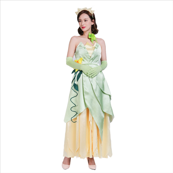 Frog Princess Tiana Cosplay Princess Costume Dress