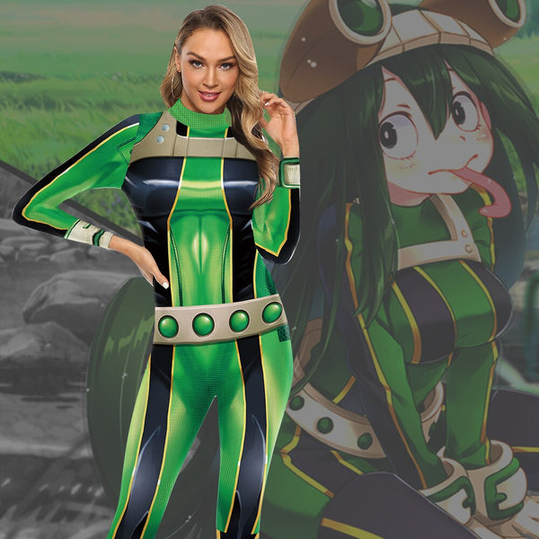 My Hero Academia Anime 3D gedrucktes Cosplay Kostüm Spandex Kleidung Frauen Weibliche Spandex Zentai Bodysuits