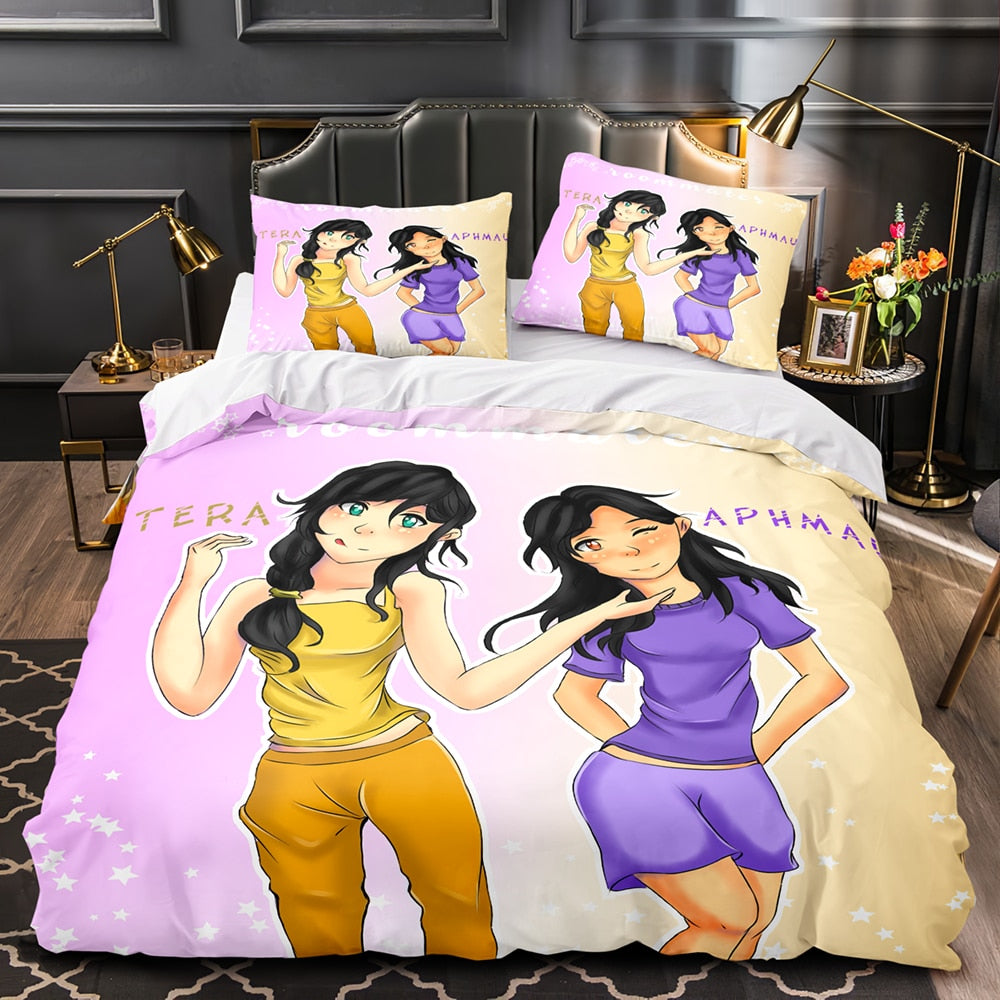 APHMAU Bedding Set Single Twin Full Queen King Size Kawaii Aphmau Bed