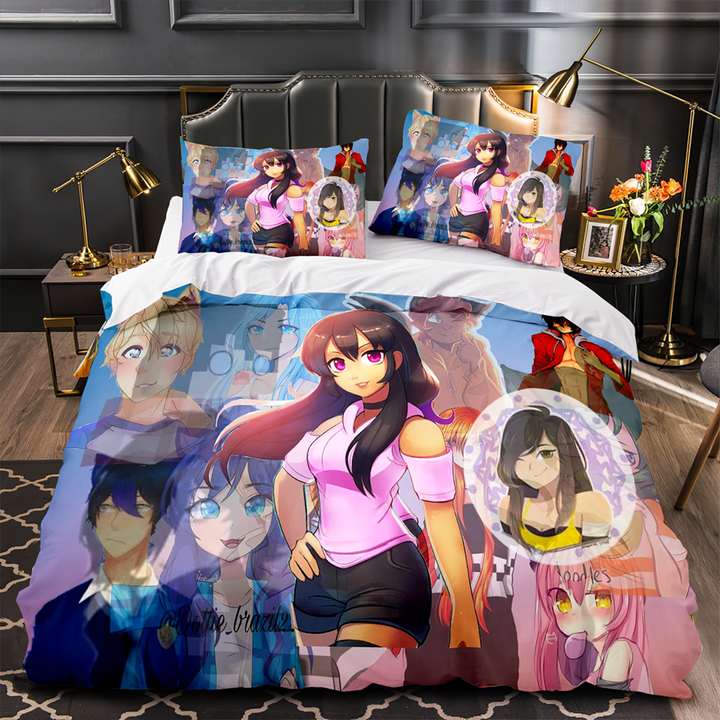 APHMAU Bedding Set Single Twin Full Queen King Size Kawaii Aphmau Bed