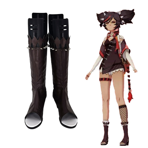 Game Genshing and Impacts XINYANs Cos Shoes Cosplay Shoes Xin Yan halloween Carnival boots PU leather