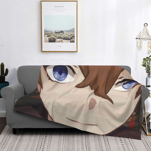 Childe Genshin Impact Blankets Xiao Tartaglia Anime Fleece Throw Blanket Home Couch Printed Ultra-Soft Warm Bedspread Bedding