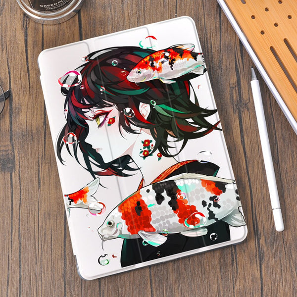 Anime Girls for iPad Case Air 4 Mini 5 With Pencil Holder 10.2 8th 2020 7th 6th 12.9 Pro 11 2018 Air 2 Cover 10.5 Air 3 Funda