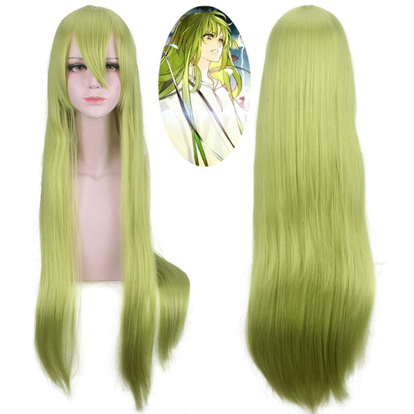100cm Code Geass C.c Cc Empress Wig Cosplay Costume 80cm Green Long Straight heat-resistant Fiber Hair Peruca Anime Wigs