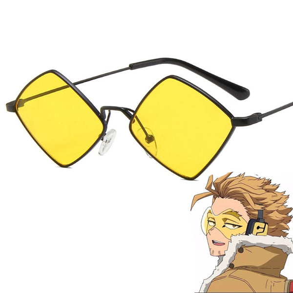 Anime My Hero A Academiaia Funny Sunglasses Hawksks Cosplay Props Yellow Eyewear Fashion Costume Accessories Men Women Gifts