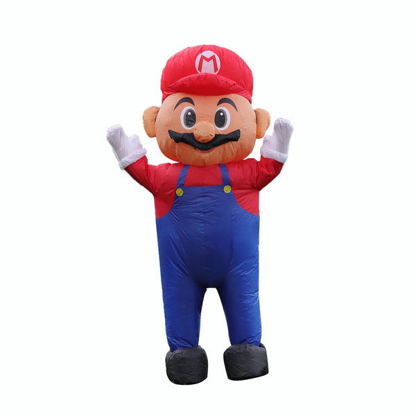 Super Plumber Mari Red hat Inflatable Monster Costume Cosplay Costumes For Adult Kids Woman Halloween Christmas Party Festival