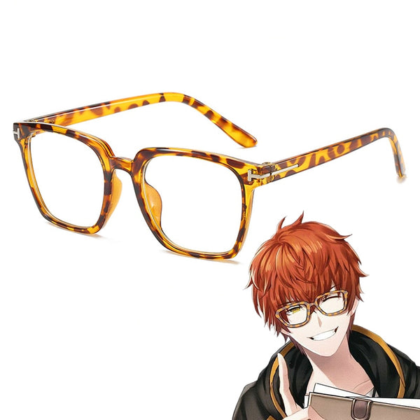 Game Mysticic a Messengers Eyewear 707s Cosplay Glasses Props Leopard Glasses