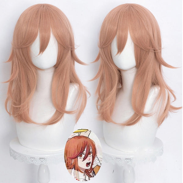 Angel Devil Wig Anime Chainsaw Man Long  Hair Heat Resistant Synthetic Cosplay Wigs + Wig Cap