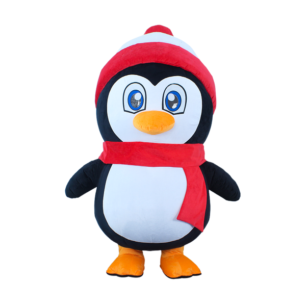 Inflatable Cartoon Penguin Mascot Costume Cute Apparel Party Carnival Fancy Macot Dress Christmas Cosplay Mascot Costume