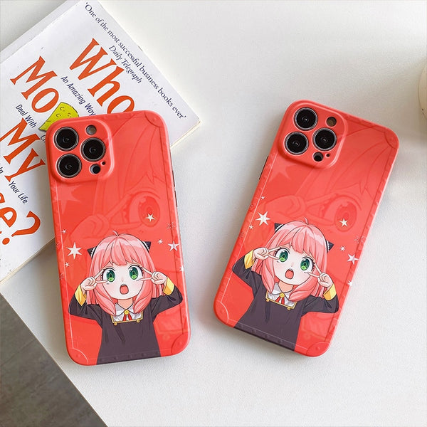Anime SPY FAMILY Case For iPhone 13 12 11 Pro MAX XS 8 7 Plus X XR Cute Cartoon Girl Anya Soft Silicone Back Cover Fundas Coque