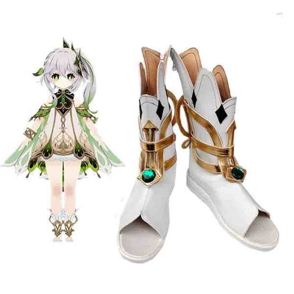 Game Genshing and Impacts Nahidada Cosplay Shoes Lesserer Lords Kusanalili Sumeruru Nahidada Cosplay Boots Carnival Halloween Women Shoes