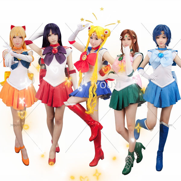 Adult Anime Sailor Star Tsukino Usagi Cosplay Hino Rei Cosplay Kino Makoto Cosplay Dress Halloween Costume