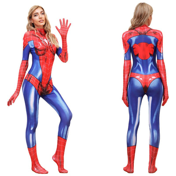 Cosplay Halloween girl costume ladies spider adult superhero jumpsuit fancy dress carnival ball gown anime