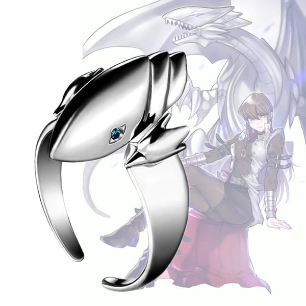Game Yu-Gi-Oh! Seto Kaiba Cosplay Ring Adjustable Opening Rings Jewelry Gift Accessories Halloween