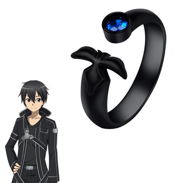 Anime Sword Art Game Online Ring Kirigaya Kazuto Cosplay Adjustable Opening Unisex Rings Jewelry Prop Accessories
